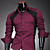  Men's Fashion Contrast Color Quilted Shirt