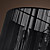  Stylish Crystal Flush Mount with 6 Lights in Black Fabric Shade