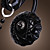  Black Crystal Wall Light with Fabric Shade