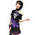  Sexy Cool Short Sleeve Strapless Cotton Punk Lolita T-shirt with Collar(2 Colors)
