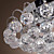  krystal semi flush mount med 3 lys