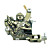  4 Guns Komplett empaistic Tattoo Machine Sett med LCD Power Supply