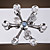  K9 Crystal Flush Mount with 3 lights in Square