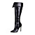  Leatherette Stiletto Heel Knee High Boots With Zipper Party / Evening Shoes