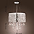  de acero inoxidable elegante 5-luz lámpara colgante de cristal con gotas