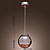  60W Pendant Light in Globe Metal Shape
