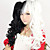  Lolita Curly Wig Inspired by Black and White Mixed Color Ponytail 70cm Punk