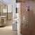  LED Thermostatic Contemporary Wall Mount Shower Faucet (Chrome Finish)