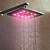  10 tommer messing brusehoved med farve skiftende LED lys