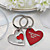  Portachiavi personalizzato - cuori strati (set di 4)