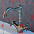  antieke geïnspireerd messing keukenkraan (antiek koper finish)