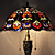  Tiffany-stil blå juvel bordlampe (0923-t53)