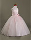  Ball Gown Spaghetti Straps Floor-length Satin Tulle Flower Girl Dress