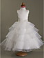  Ball Gown Square Tea-length Satin  Organza Flower Girl Dress