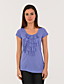  fronzoli maniche corte, scollatura rotonda t-shirt / t-shirt donna (ff-8502bd006-0736)