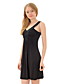  catene mentali decorato camisole Scollo V raccolte vestito / abiti delle donne (FF-1801be010-0736)