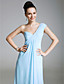  Chiffon Sheath/Column One Shoulder Sweep Train Evening Dress inspired by Lara Spencer at Emmy Awards