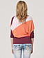  røde uregelmæssige mønstre kåbe hals flagermusærmer løs sweater / damestikvarer (FF-b-bj1058006)