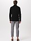  Men's Whole Ribbed Turtleneck Cashmere Pullover