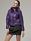  Rabbit Hair Collar Long Sleeves Coat / Women's Outerwears (Purple) (FF-A-BK0997016)