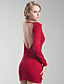  TS Backless Cashmere Bodycon Dress