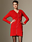  ts verzameld rits lange mouwen trui jurk / voor dames