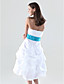  A-line Strapless Knee-length Taffeta Pick-up Bridesmaid/Homecoming Dress