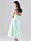  A-line Strapless Knee-length Satin Lace Bridesmaid/Homecoming Dress