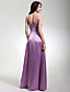  Sheath/Column Spaghetti Straps Floor-length Satin Bridesmaid Dress With A Wrap