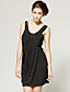  encolure ronde camisole robe croisée recueillies / robes de femmes (ff-1801bf013-0853)