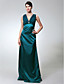  Sheath/Column V-neck Floor-length Chiffon Stretch Satin Bridesmaid/Evening Dress