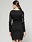  ts langen Ärmeln Pailletten Netzkleid / Damenkleider
