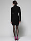  TS Chain Cowl Collar Long Sleeve Dress