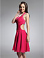  JURGITA - Robe de Cocktail Mousseline Satin