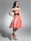  A-line Spaghetti Straps Knee-Length Taffeta Bridesmaid/Wedding Party Dress