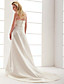  A-line Strapless Court Train Taffeta Wedding Dress