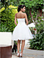  Ball Gown Sweetheart Knee-length Wedding Dress With 3D Floral