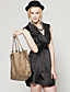  TS Metallic Embellished High Waist Lapel Pleated Vest Dress