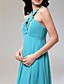  Sheath/ Column Halter Floor-length Chiffon Matte Satin Evening Dress
