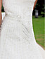  A-line Strapless Court Train Organza Wedding Dress