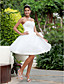  Ball Gown Sweetheart Knee-length Wedding Dress With 3D Floral