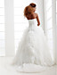  Ball Gown Strapless Sweetheart Court Train Organza Wedding Dress