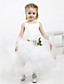  Ball Gown Jewel Tea-length Satin Tulle Flower Girl Dress