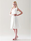  A-line One Shoulder Knee-length Chiffon Over Elastic Satin Bridesmaid Dress