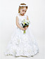  A-line Jewel Floor-length Taffeta Flower Girl Dress
