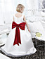  Ball Gown Scoop Floor-length Organza Satin Flower Girl Dress