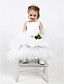  Ball Gown Jewel Tea-length Satin Tulle Flower Girl Dress