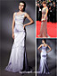  Satin Trumpet/ Mermaid Scoop Sweep/ Brush Train Evening Dress inspired by Natalie Imbruglia at Cannes Film Festival