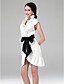  Satin Sheath/Column Halter Short/Mini Cocktail Dress inspired by Zoe Saldana