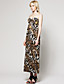  Mix animal print Maxi Dress